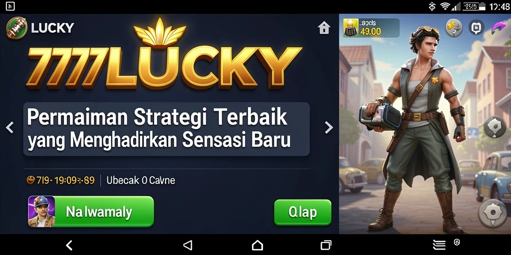 Tangkapan layar utama 777LUCKY menampilkan pertempuran epik dalam gameplay SLG.