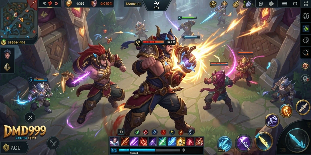 Gameplay DMD999 yang menampilkan pertarungan seru dan karakter menarik.