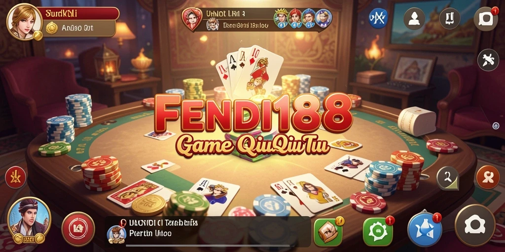 Tampilan gameplay seru dalam FENDI188 menunjukkan aksi QiuQiu yang mendebarkan.