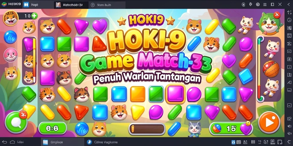 Gameplay HOKI9 yang penuh warna dan tantangan Match-3.