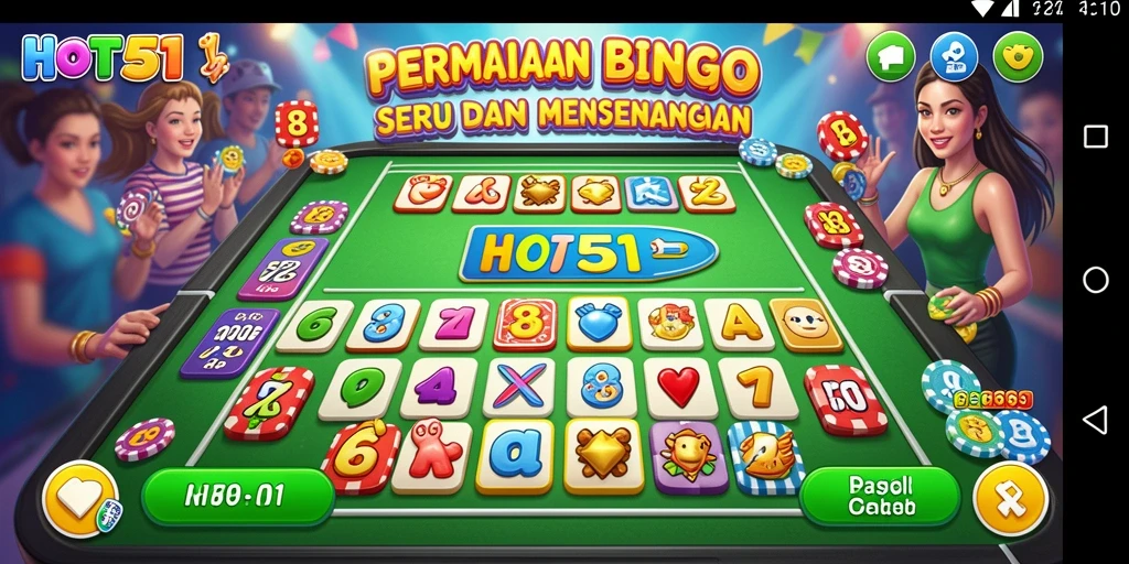 Tampilan gameplay HOT51 yang seru dan penuh warna.