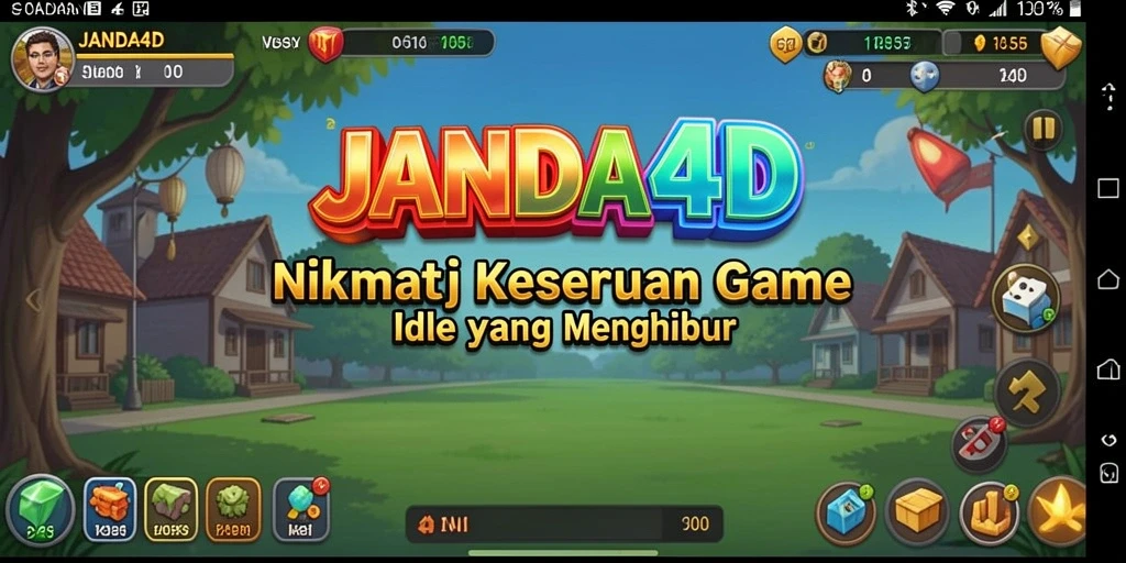Tampilan gameplay JANDA4D yang penuh warna dan menarik