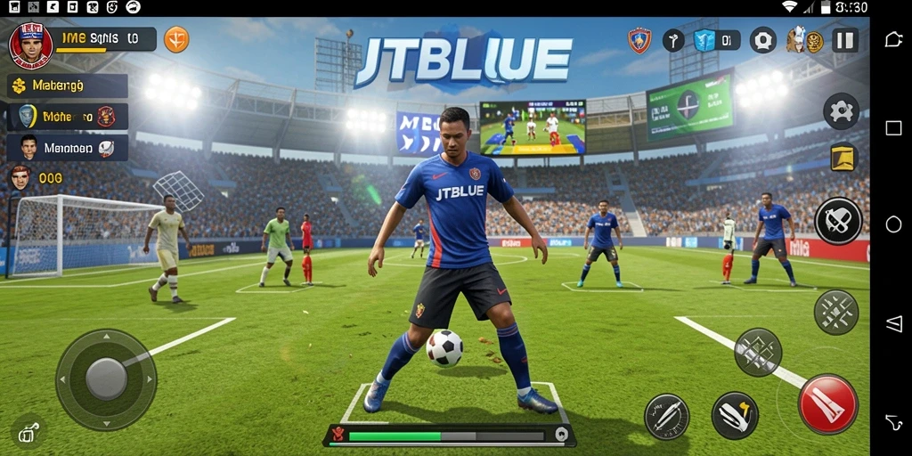 Tampilan gameplay JTBLUE yang dinamis dan interaktif.