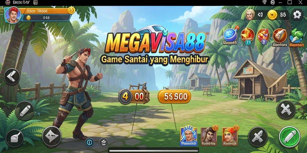 Tampilan gameplay MEGAVISA88 yang ceria dan mengasyikkan.