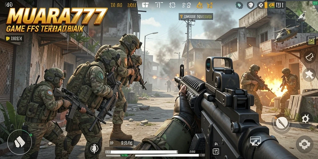 Screenshot gameplay MUARA777 menampilkan aksi tembak-menembak yang mendebarkan.