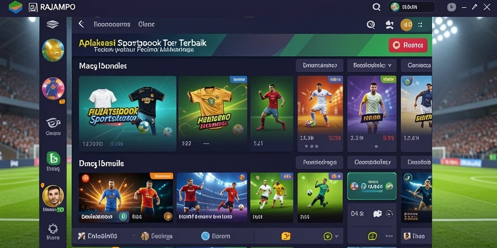 Tampilan menarik dan fitur lengkap dalam gameplay Sportsbook RAJAMPO.