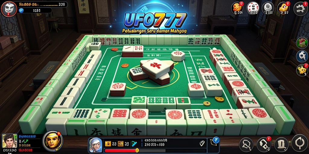 Tampilan gameplay menarik dalam game Mahjong UFO777.