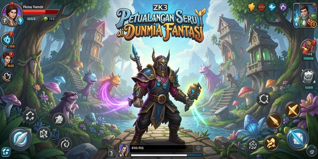 Tampilan gameplay ZK3 yang seru dan penuh aksi.